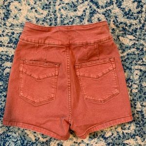 Free people red/orange high waist shorts